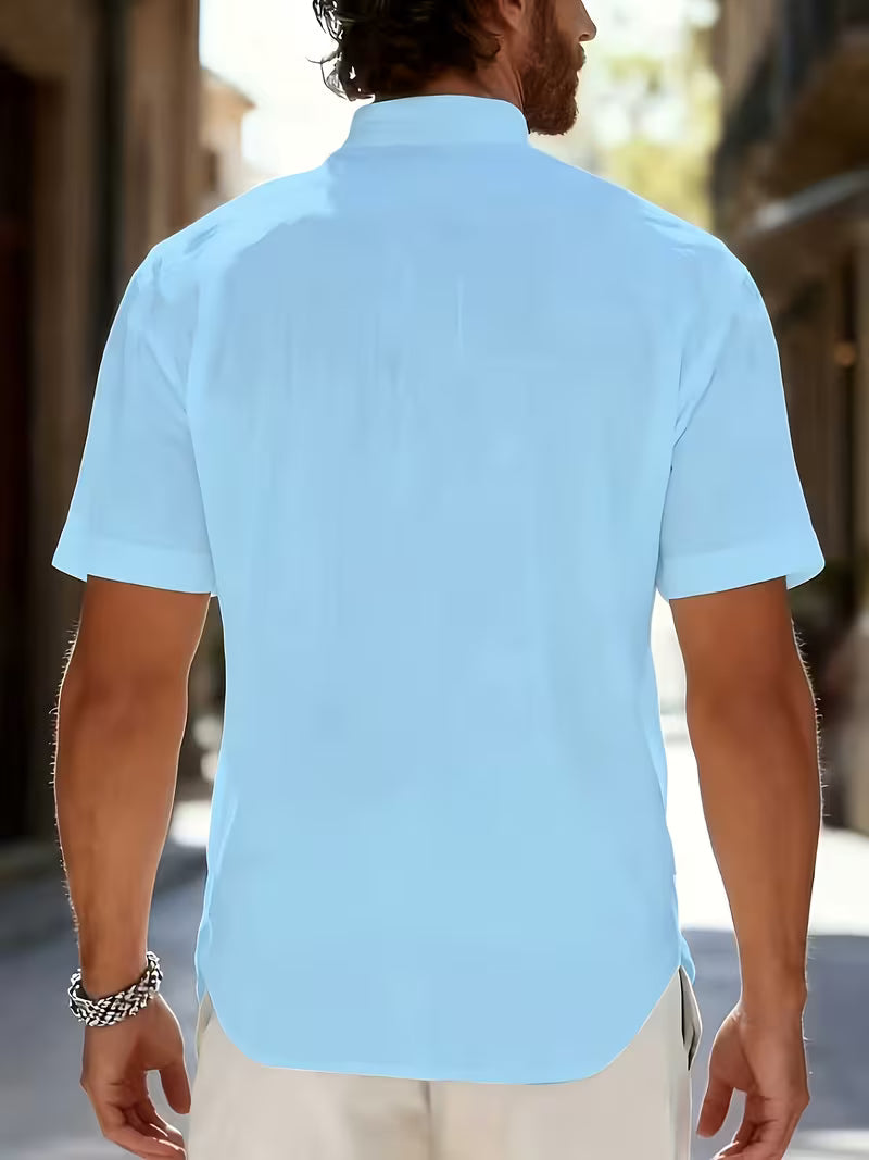 Dolan | Shirt Short Sleeve Henley Button Placket
