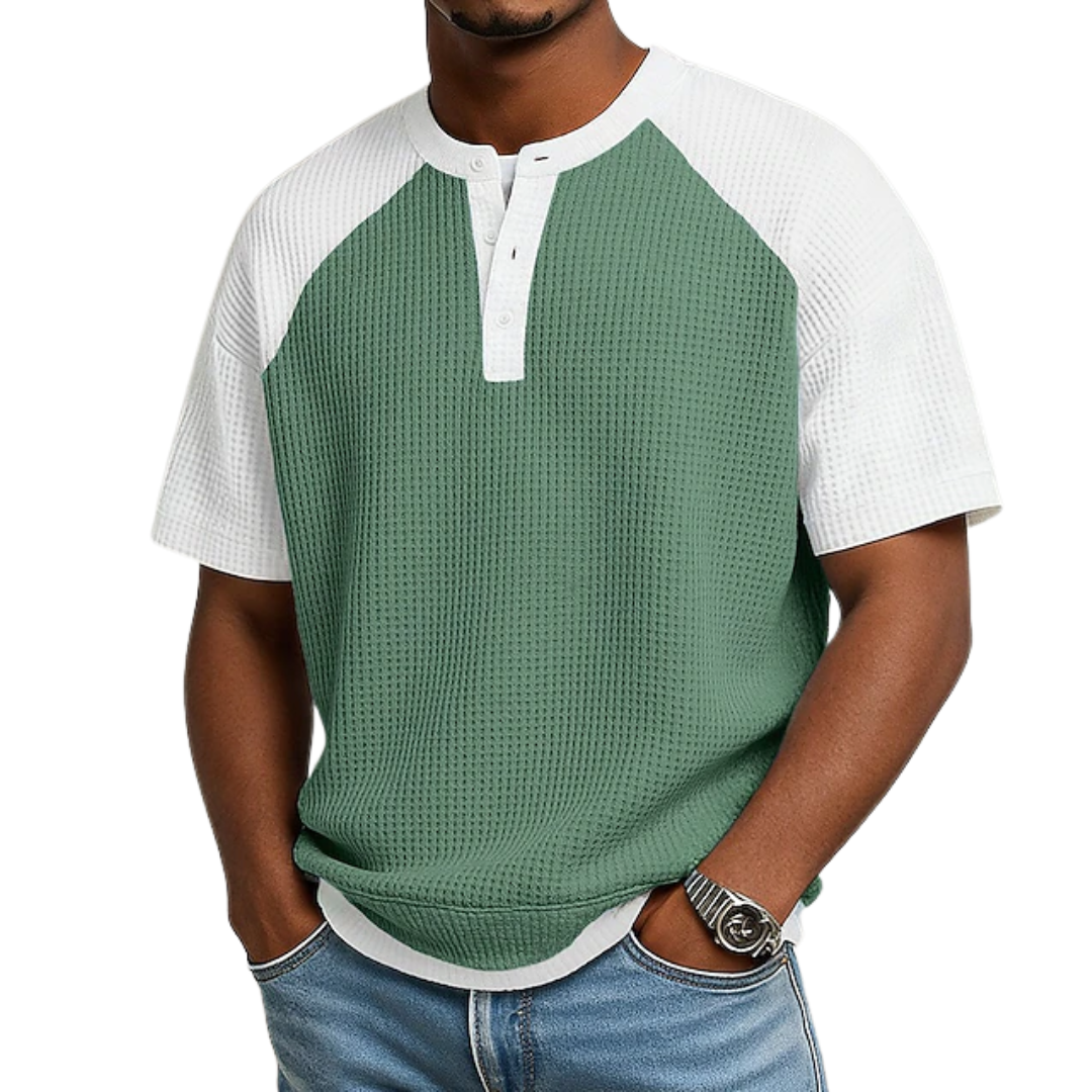 Jayz | Short Sleeve Waffle Henley T-Shirt