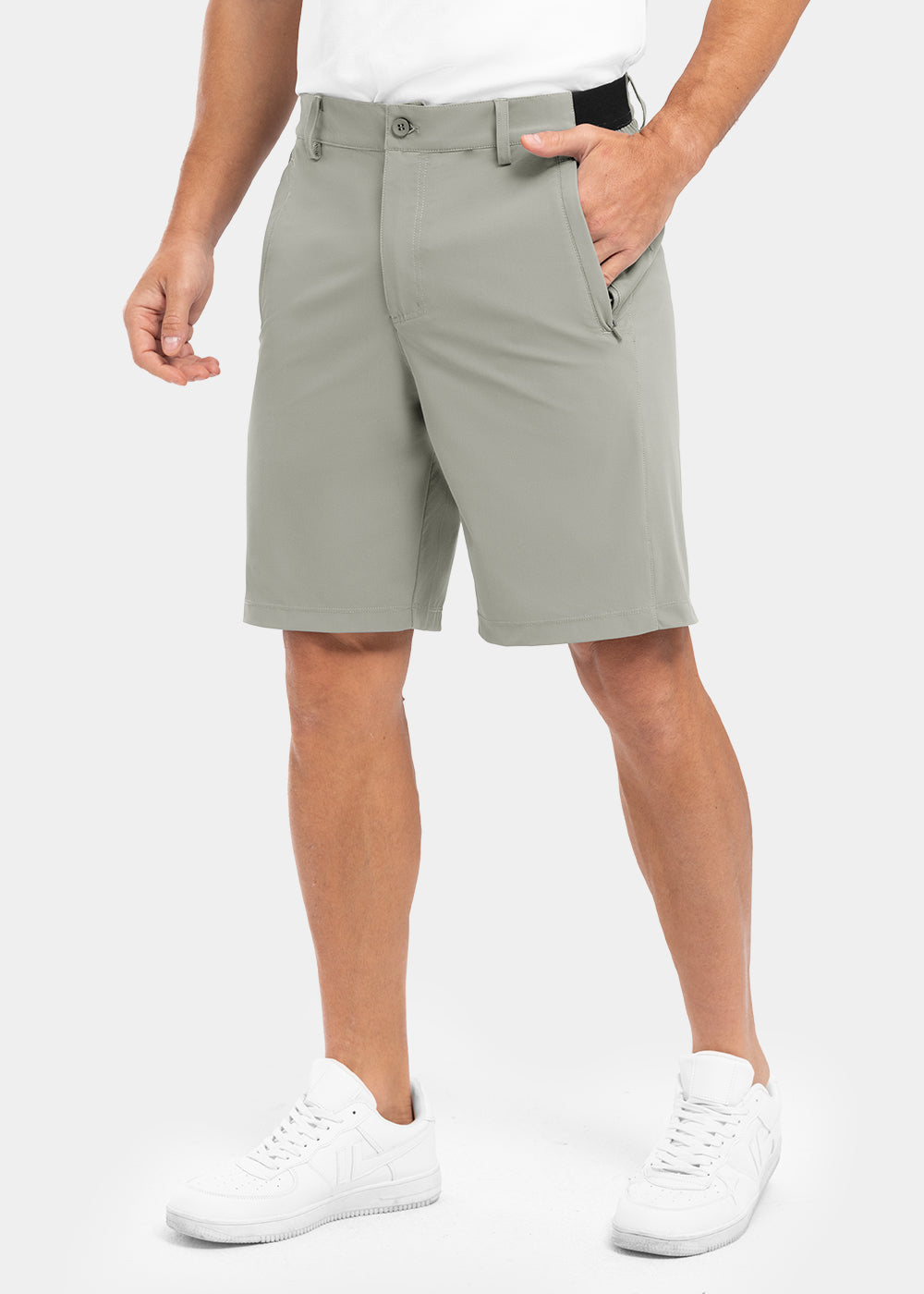 Khaled | Solid Elastic Waist Shorts