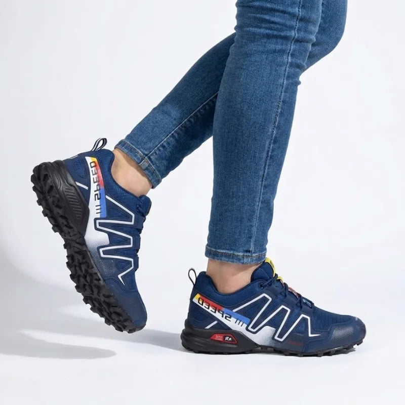 Elsie | Trail Sneakers With Colorblock Lace-Up Panels