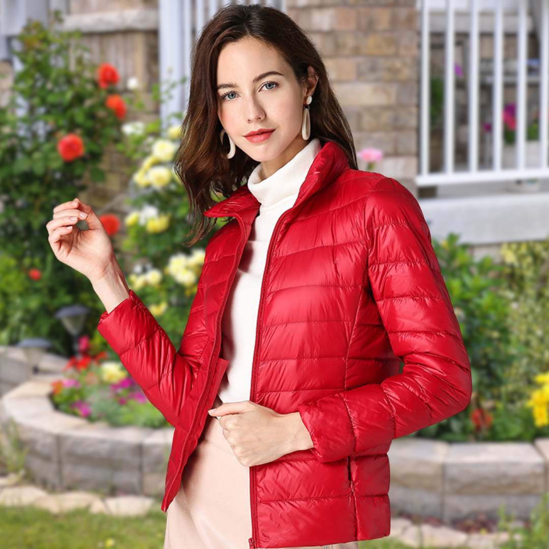 Isla | Lightweight Quilted Stand Collar Puffer Jacket