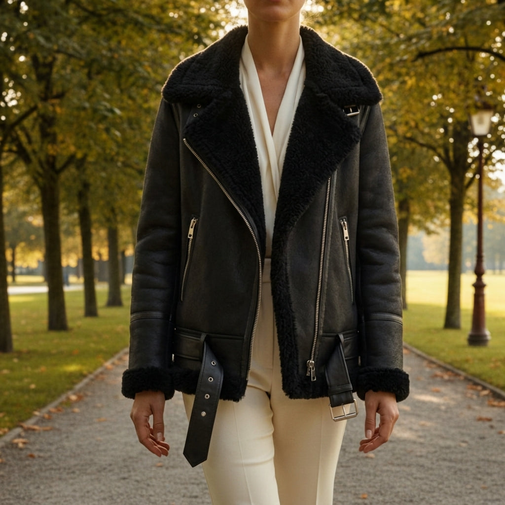 Emil | Jacket With Plush Lapels and Buckled Hem
