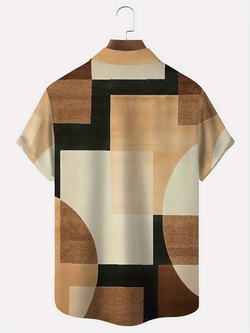 Boucher | Geometric Print Button Shirt