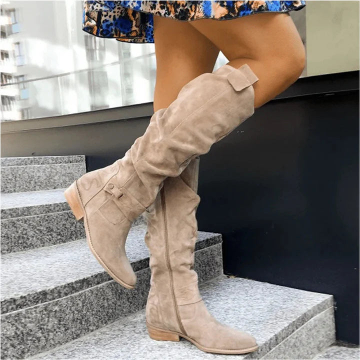Sara | Boots With Slouchy Shafts and Low Heels