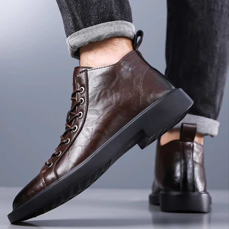 Ailton | Ankle Lace Up Casual Leather Boots