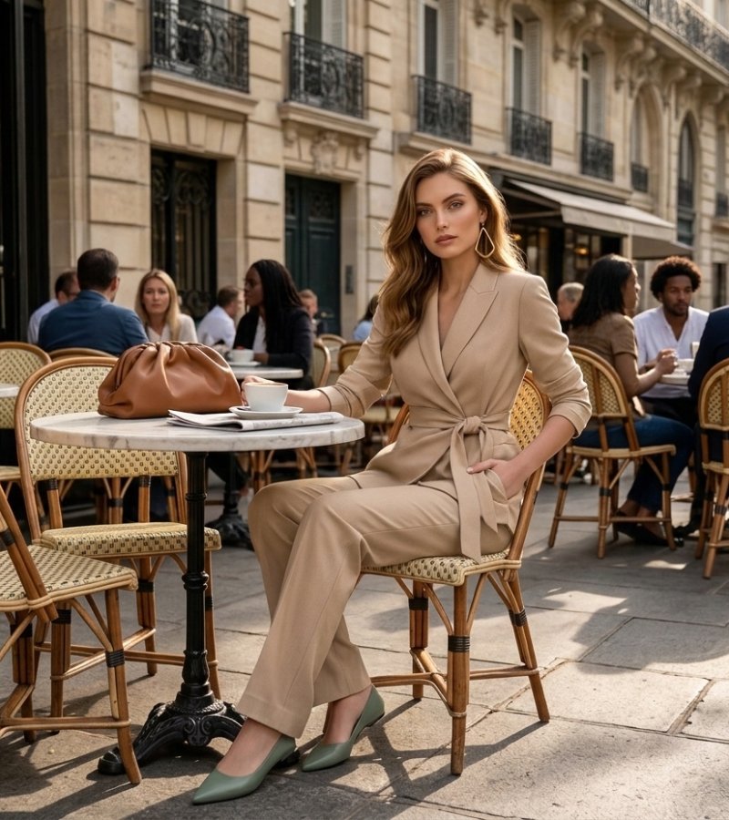 Asya | Wrap Blazer Pant Suit Set