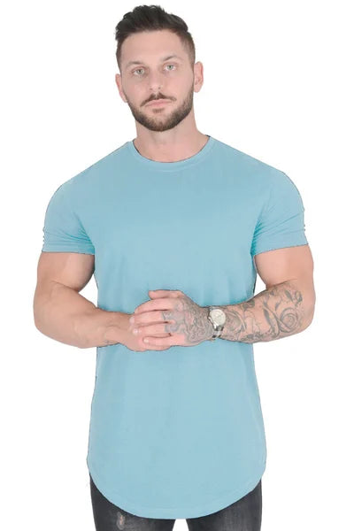 Maxwell - Curved Hem Crewneck T Shirt