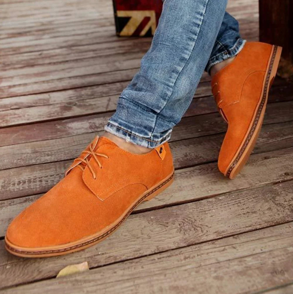Steeve | Lace-Up Shoes Brown Suede-Feel Low-Top
