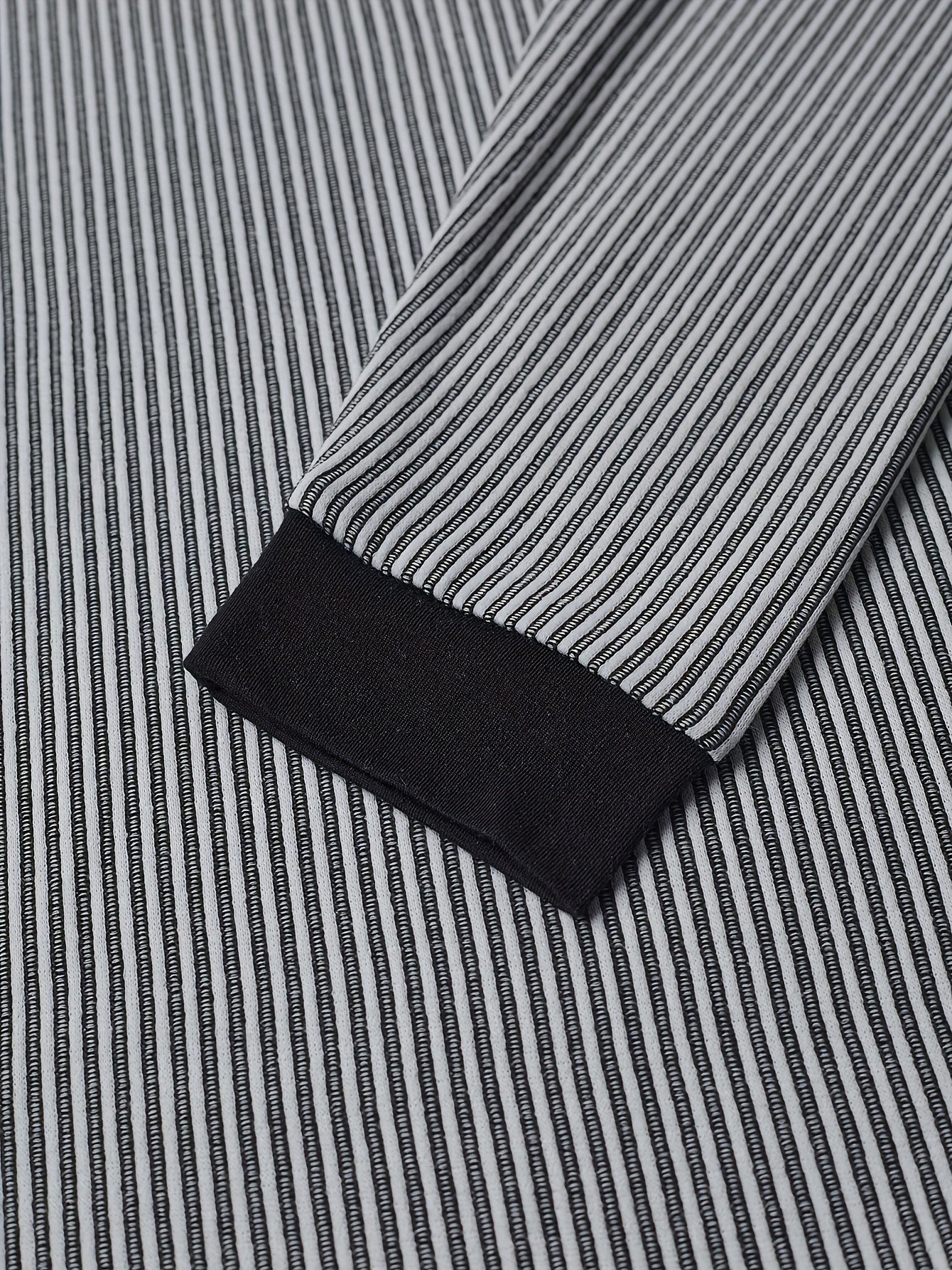 Lorcmir | Textured Striped Long Sleeve Henley Shirt