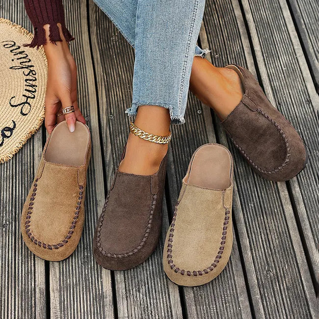 Wendi | Slip-On Closed Toe Suede Clogs