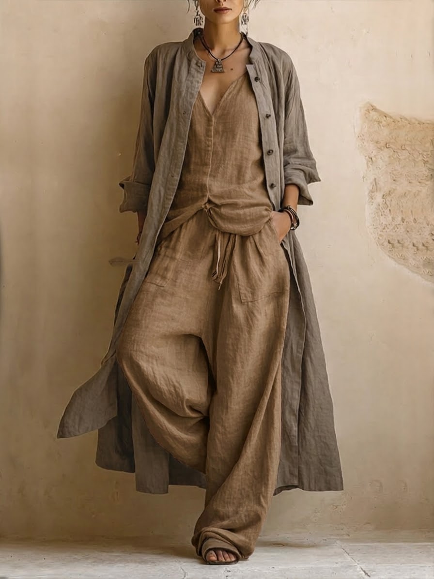 Linnie | Three-Piece Long Sleeve Relaxed Set