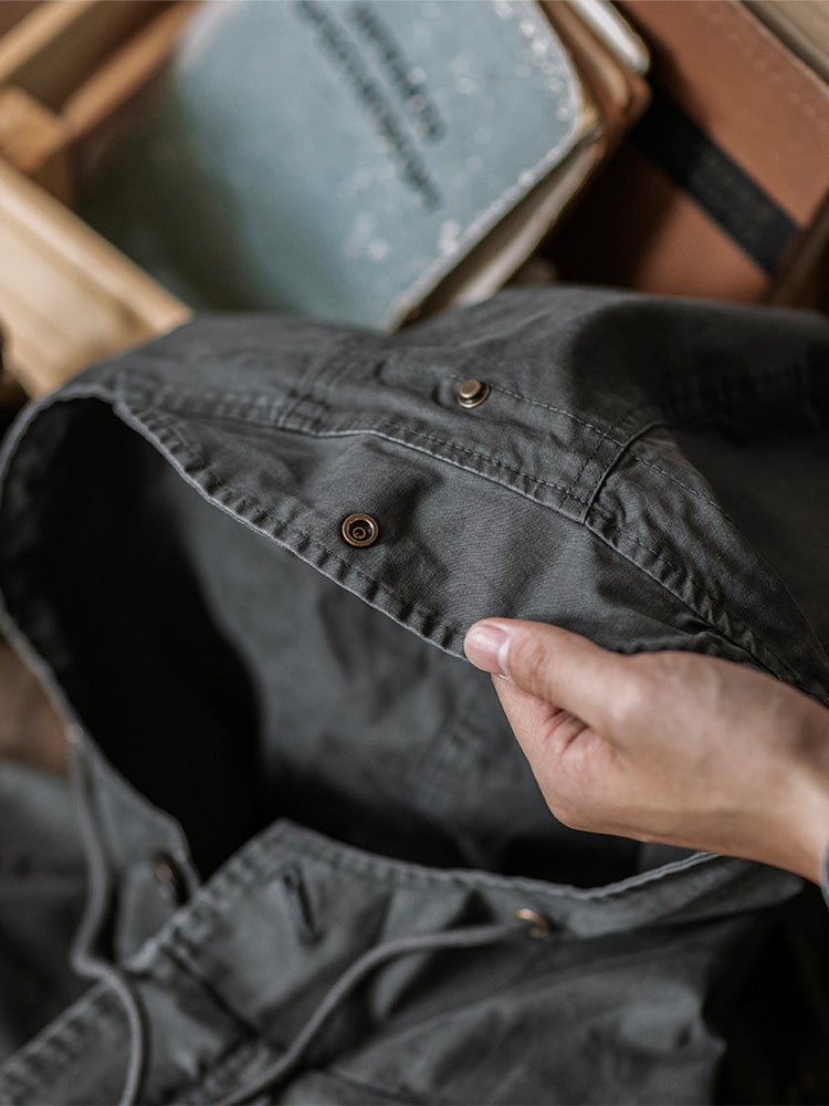 Engelbert | Hooded Longline Drawstring Parka Jacket