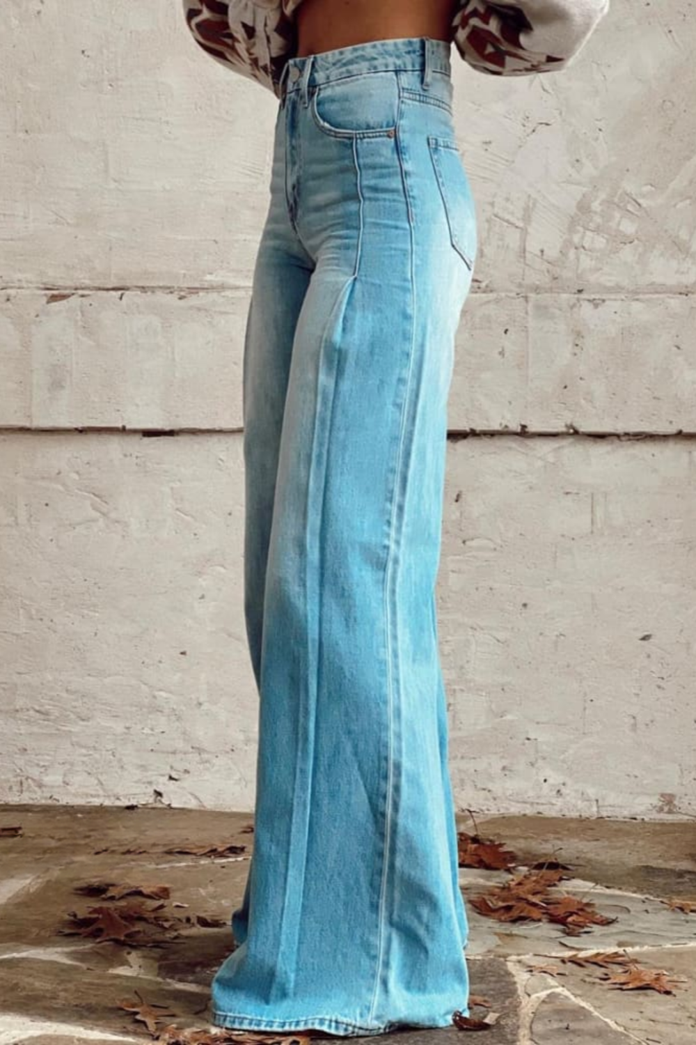 Neske | Wide Leg High Waist Denim Jeans