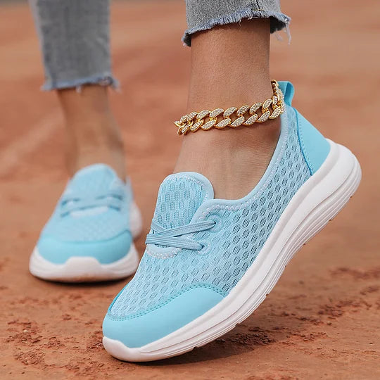 Firsova - Mesh Lace-Up Soft Sole Walking Shoes