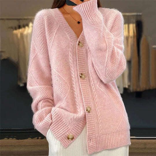 Tanner - V Neck Button Knit Cardigan