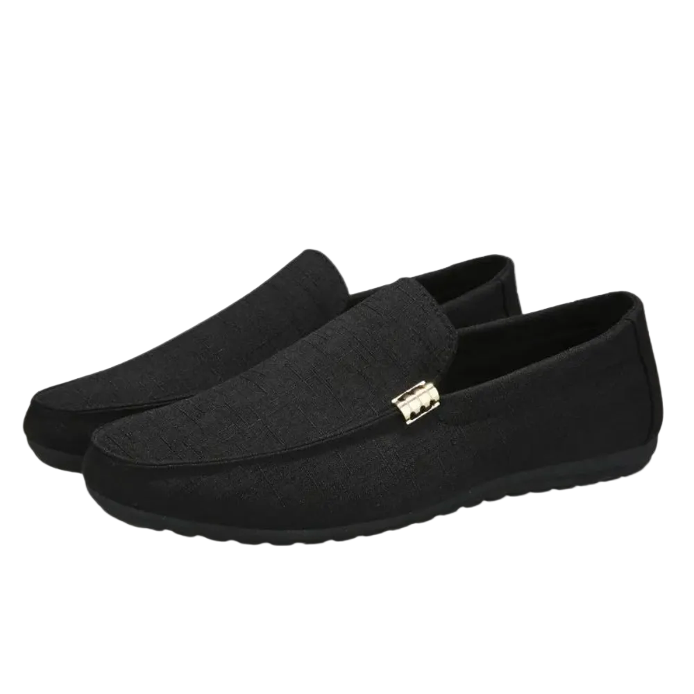 Levent | Loafers With Textured Uppers and Metal Accents