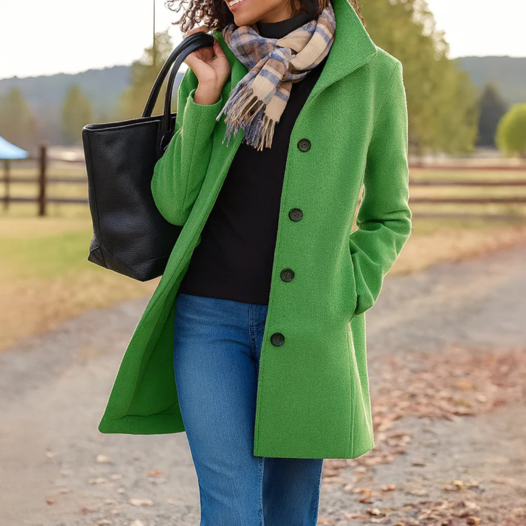 Noveeaenna | Long Sleeve Button Front Coat
