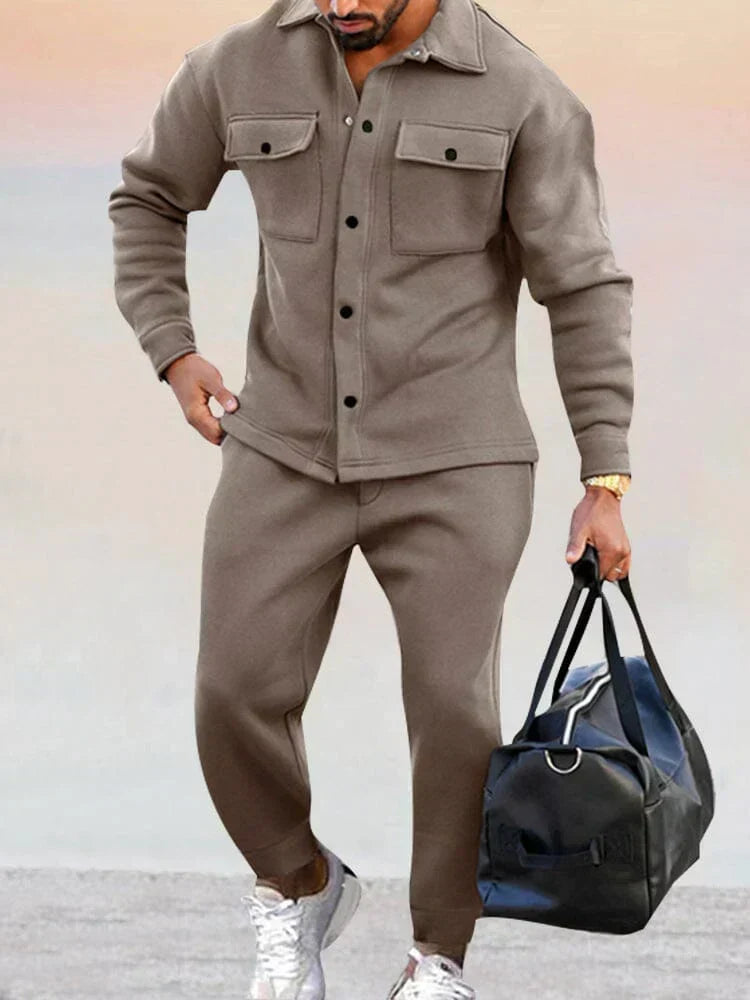 Vortexglide | Structured Overshirt and Tapered Pants Set
