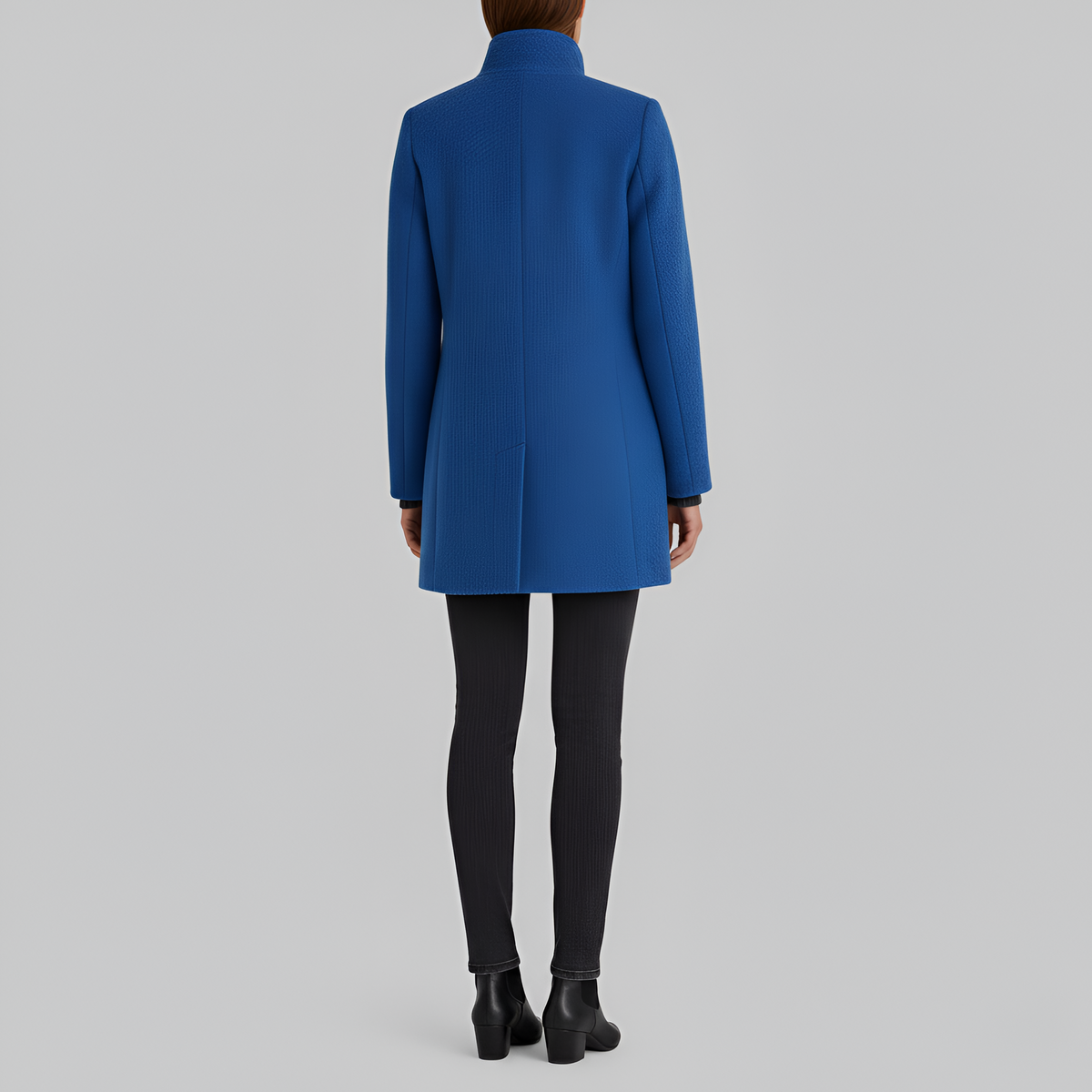 Elivisine | Structured Wool Coat with High Collar