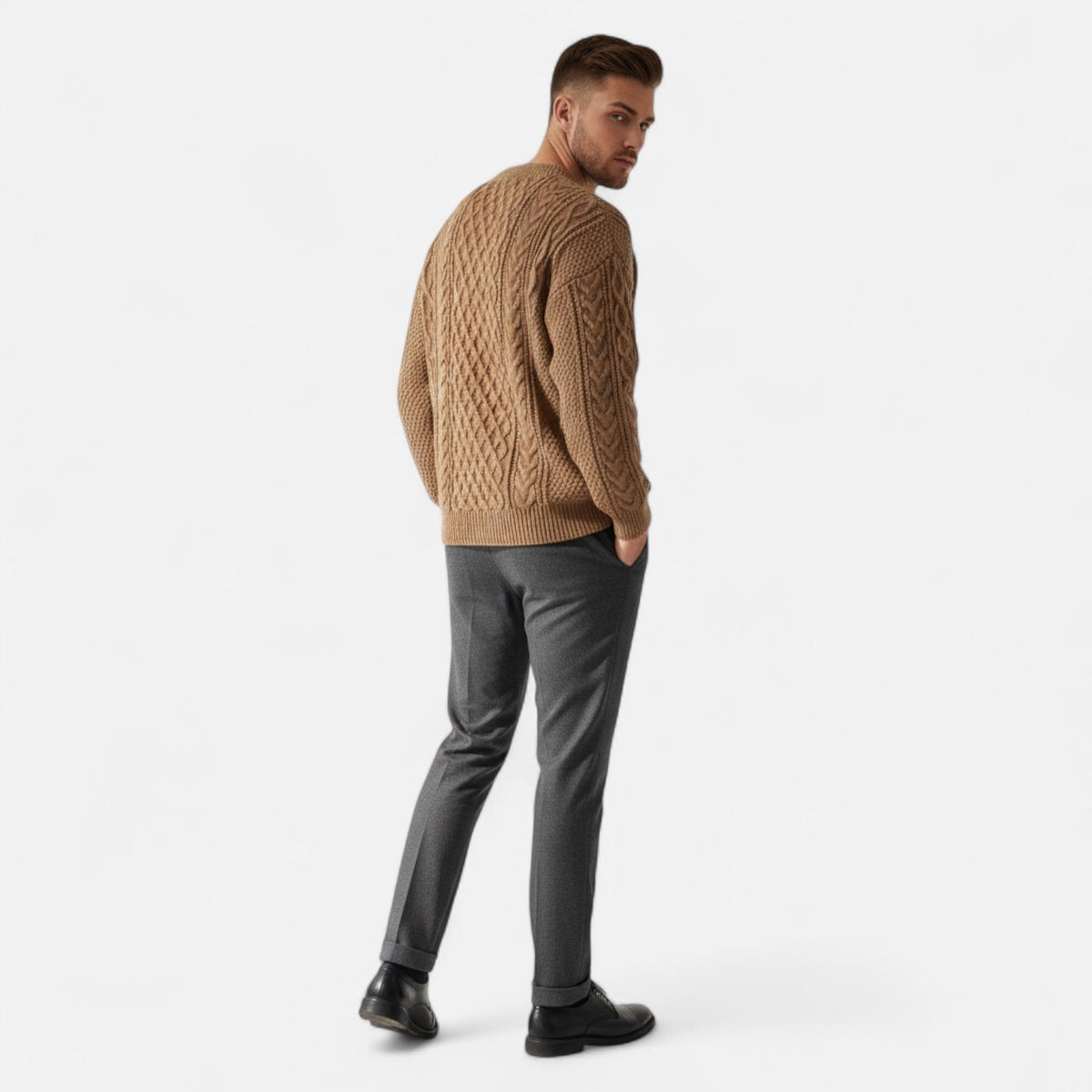 Balthoo | Cable Knit Sweater with Classic Fit