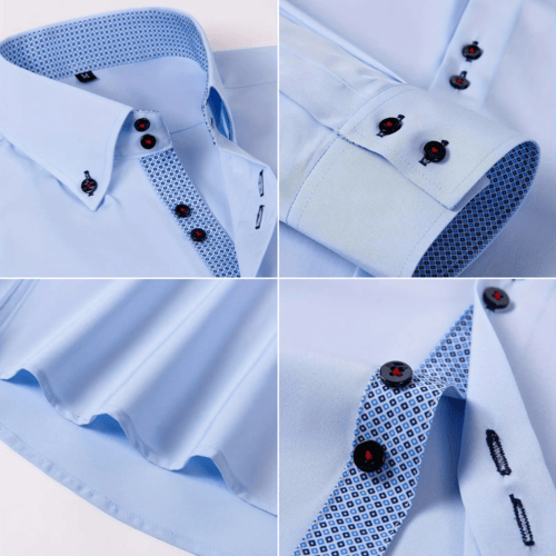 Remco | Button-Up Shirt with Contrast Collar Trim