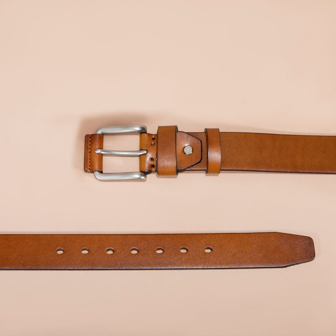 Rudolph - Leather Look Metal Buckle Belt