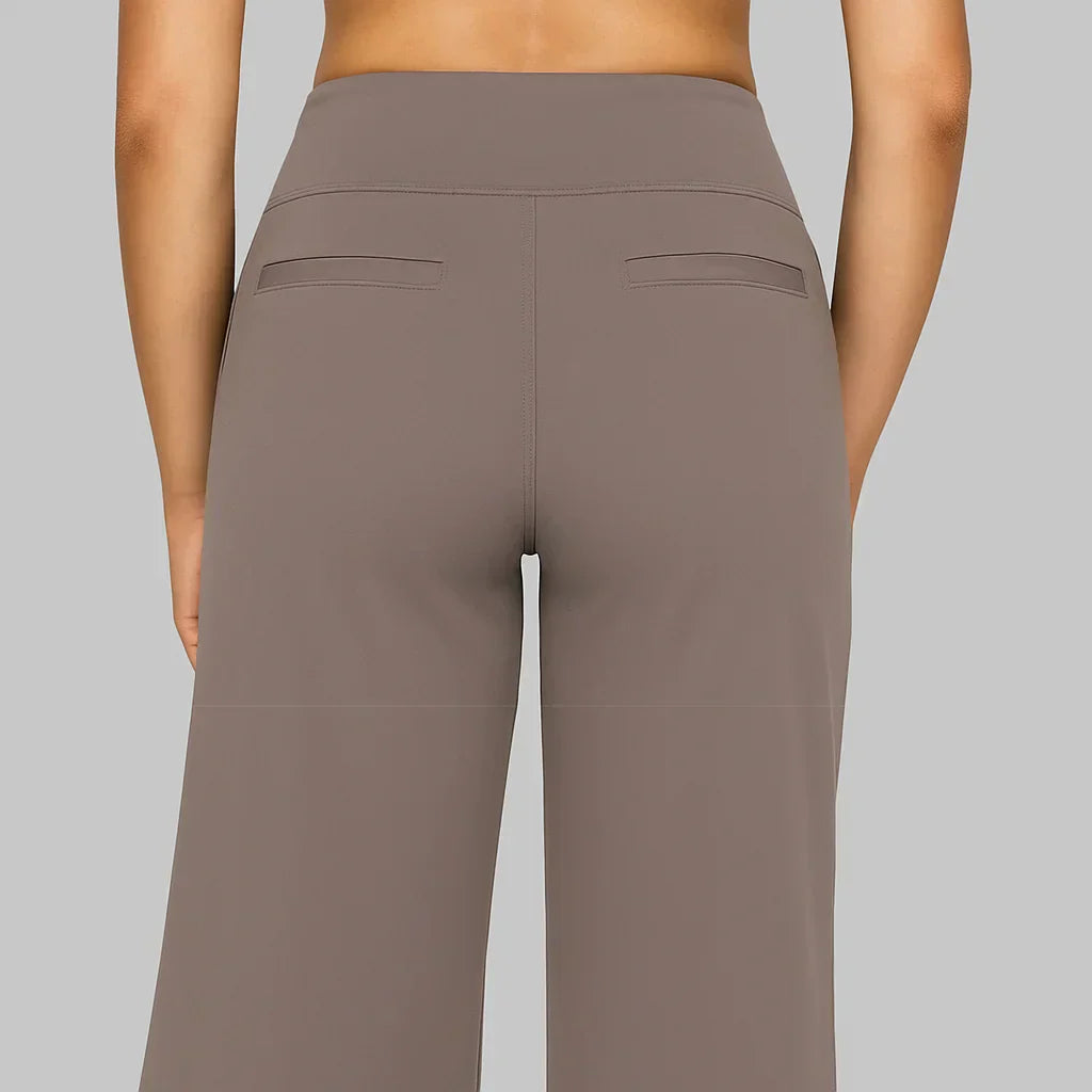 Azeloselis | High Waist Wide Leg Pants with Pockets
