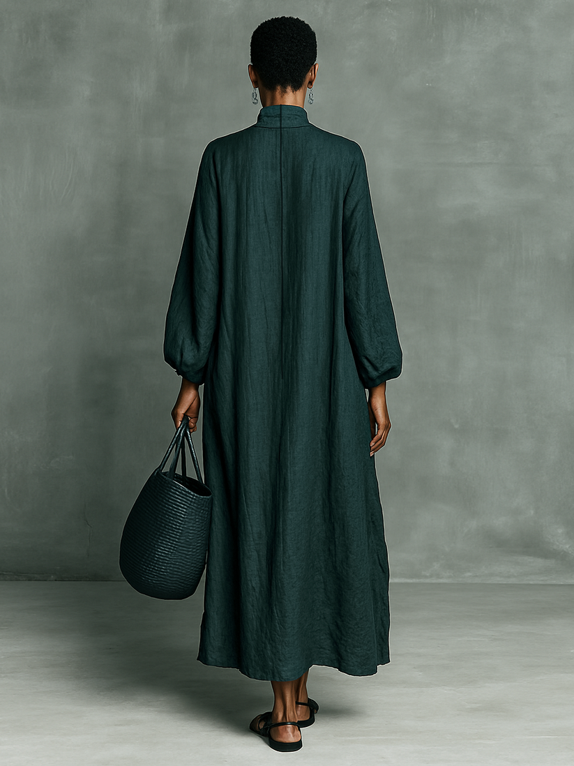 Mirra | Relaxed Embroidered Maxi Dress