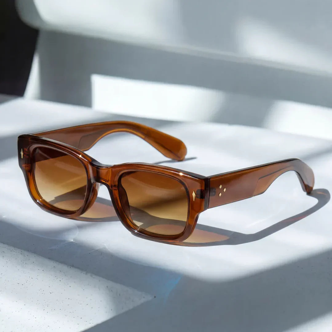 Milo | Square Frame Tinted Lens Design Sunglasses
