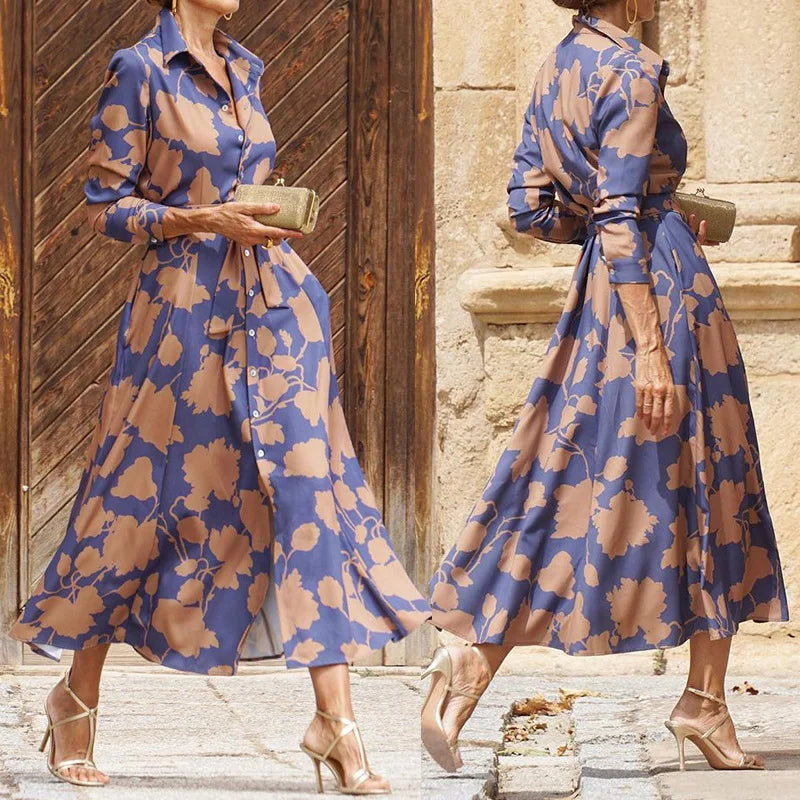 Verina | Shirt Dress with Floral Print and Belt