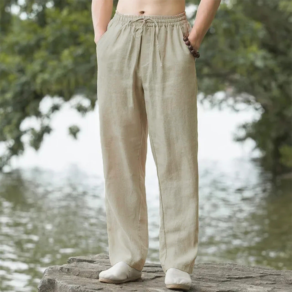 Ethan | Straight Leg Drawstring Casual Pants