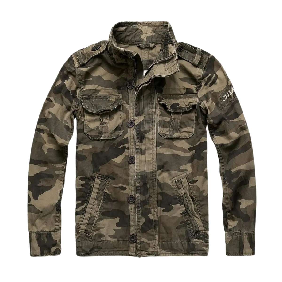 Davies | Jacket Camo Long Sleeve Stand Collar