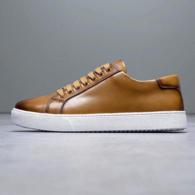 Leonell | Leather Lace-Up Low-Top Casual Sneakers