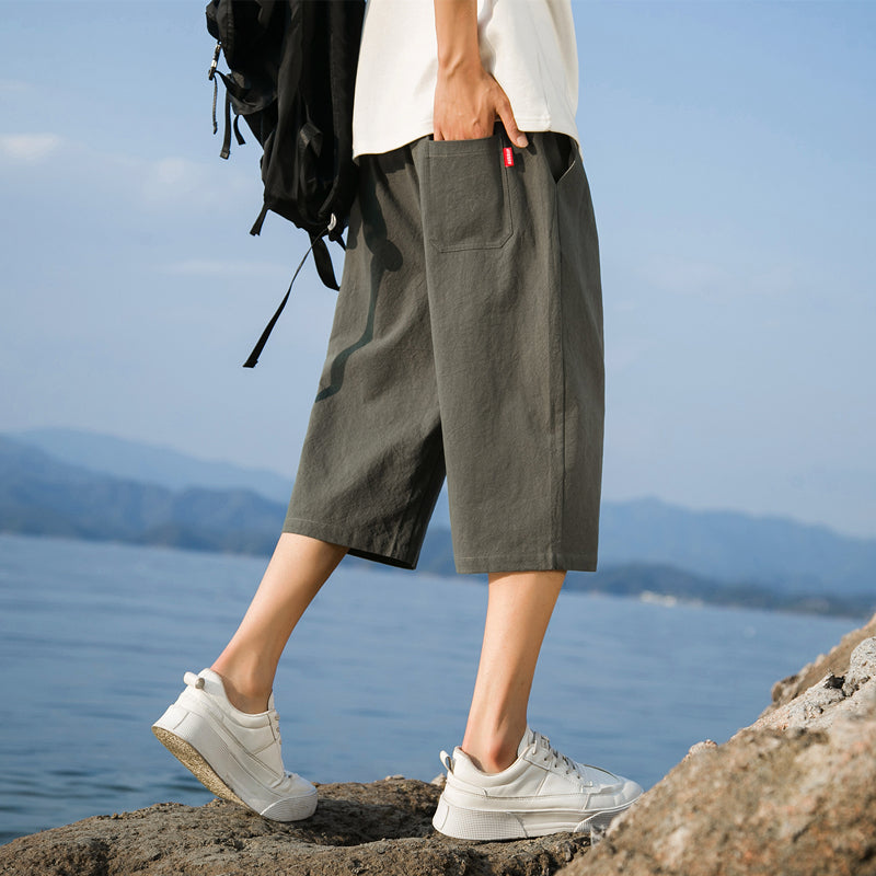 Nelson | Drawstring Wide Leg Cropped Pants