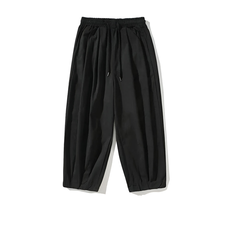 Paolino - Wide Leg Loose Fit Pleated Trousers