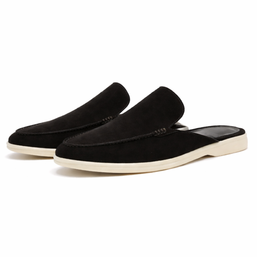 Braian | Backless Slip-On Faux Suede Loafers