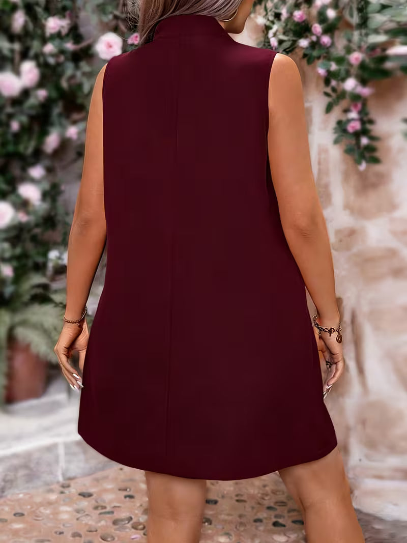 Alanaa | Sleeveless Open Front Vest in Dark Cyan