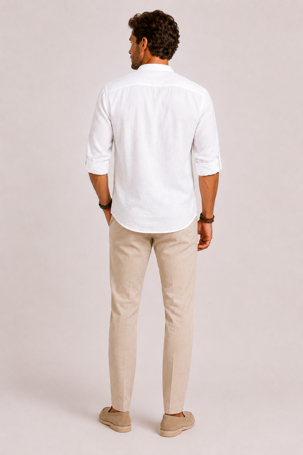 Matias | Shirt With Band Collar and Tab Sleeves
