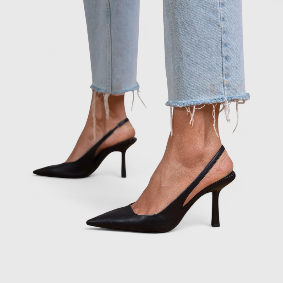 Aniya - Pointed Toe Slingback Stiletto Heels