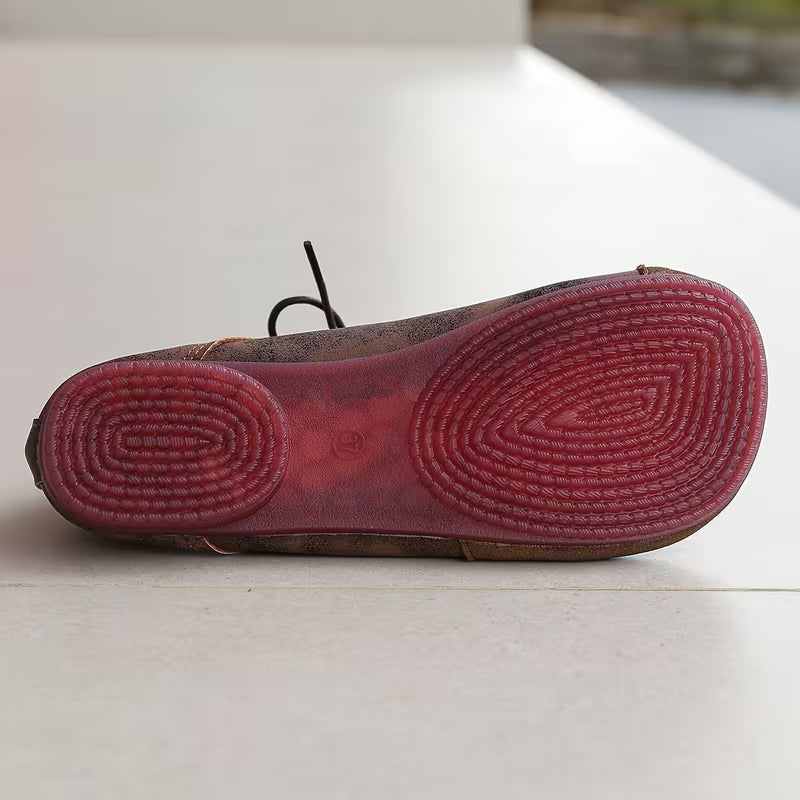 Brigiluxa | Lace-Up Low Wedge Comfort Shoes