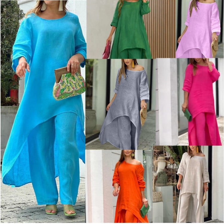 Liselotte | Two Piece Asymmetrical Tunic Trouser Set