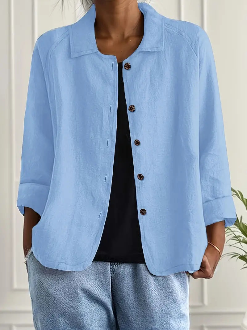 Dianette | Lightweight Long Sleeve Button-Up Shirt