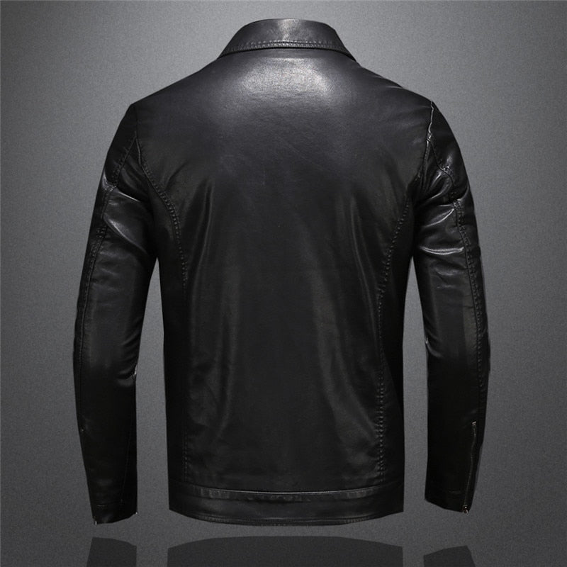 Merten | Zip Front Leather-Style Jacket
