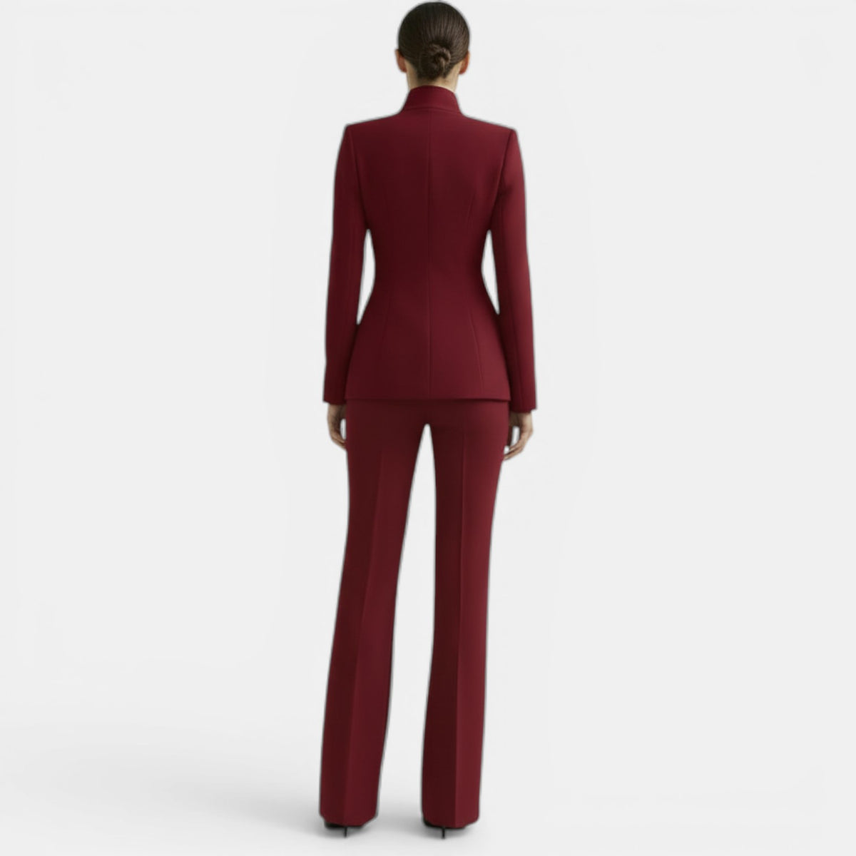 Jennifer | Pantsuit With Stand Collar and Flared Pants