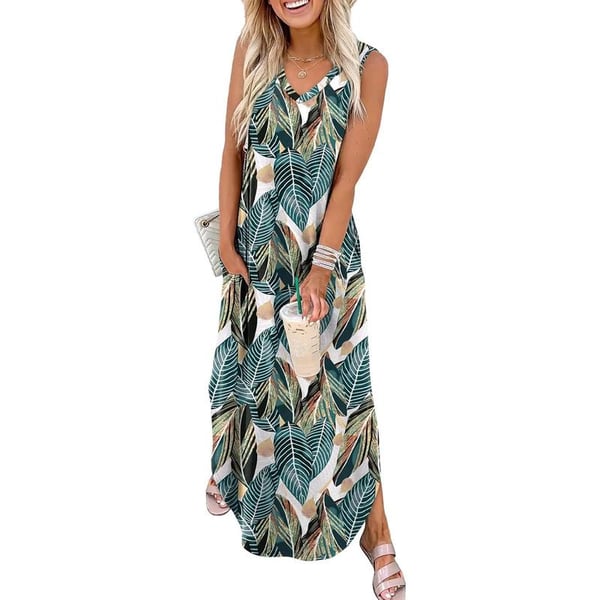 Obermeier | Sleeveless V-Neck Pocket Maxi Dress