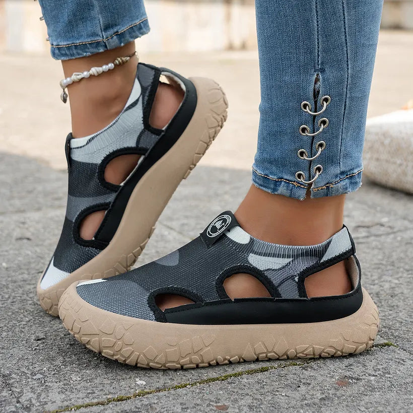 Lucia | Maylis Textured Sole Wedge Shoes