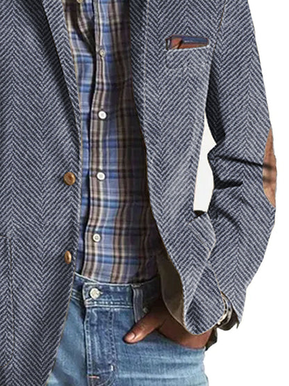Elon | Herringbone Two Button Casual Blazer
