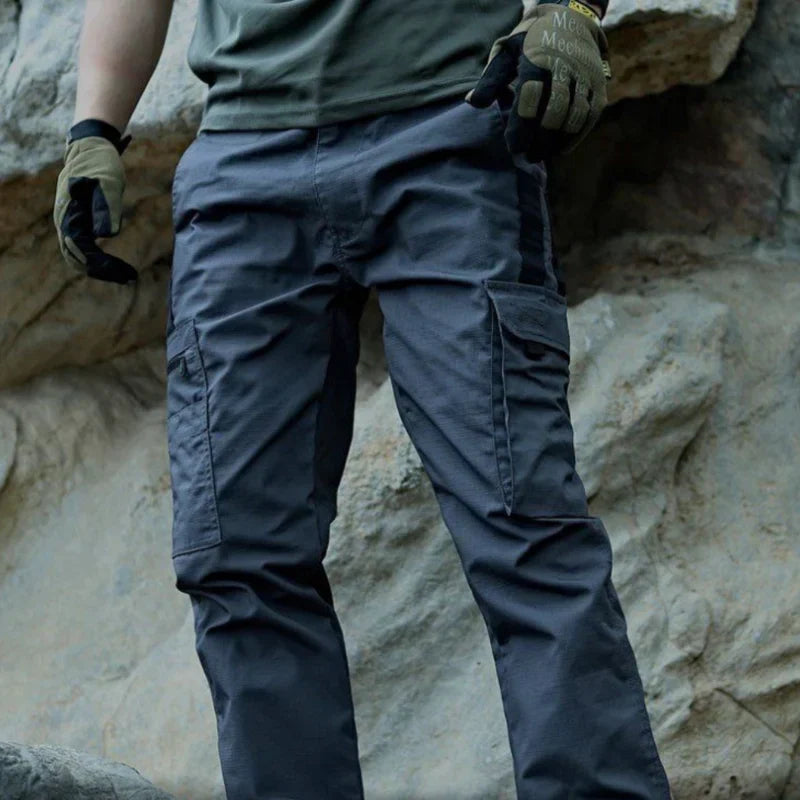 Willie | Cargo Pants Black Multi Pocket Straight Leg