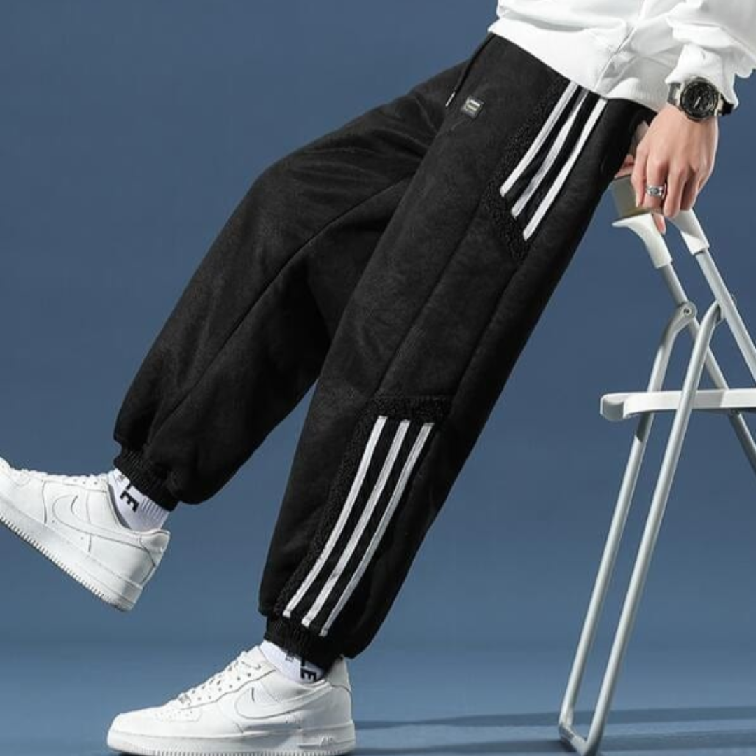Artur | Joggers With Contrast Stripes and Gathered Cuffs