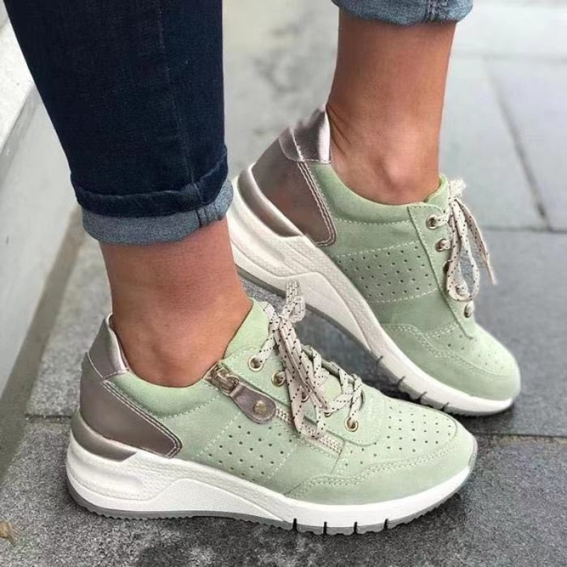 Emmy | Sneakers With Side Zippers and Perforated Panels